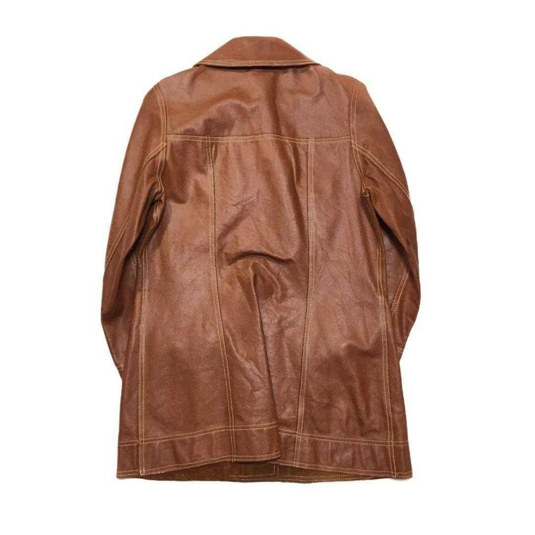 ジャケット 60s リバーシブル コート ロング丈 レザー ビンテージ 古着  