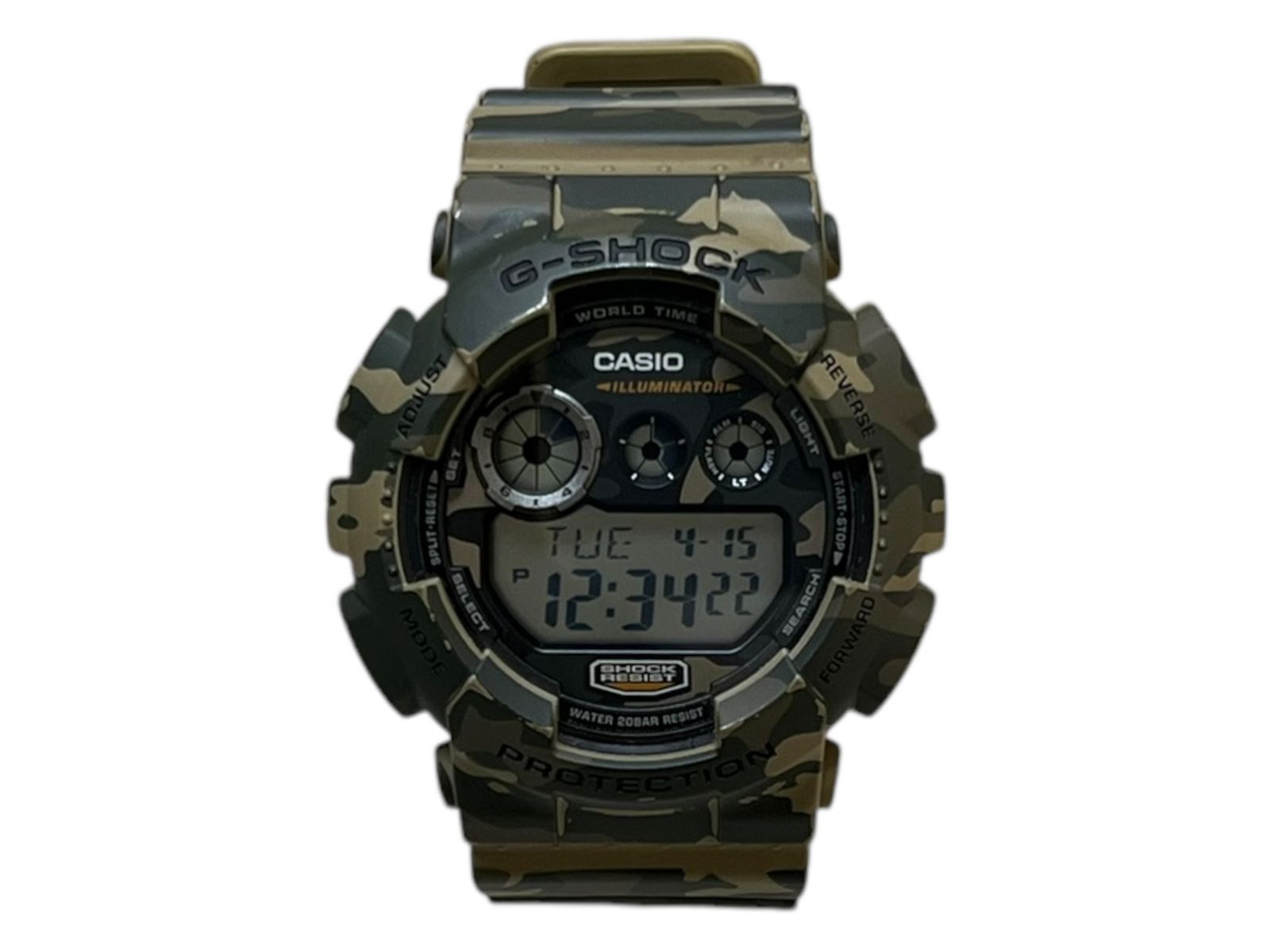 CASIO カシオ G-SHOCK Gショック CAMOUFLAGE カモフラージュ デジタル腕時計 クォーツ GD-120CM 迷彩 メンズ|027
