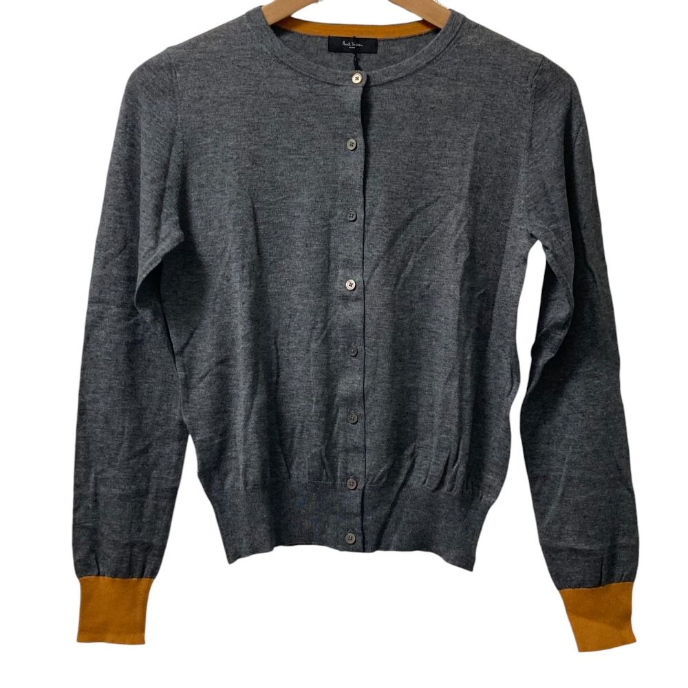 未使用 Paul Smith BLACK ポールスミス ブラック シルクブレンド ニット カーディガン M グレー レディース 古着 中古 未使用 Paul Smith BLACK ポールスミス ブラック シルクブレンド