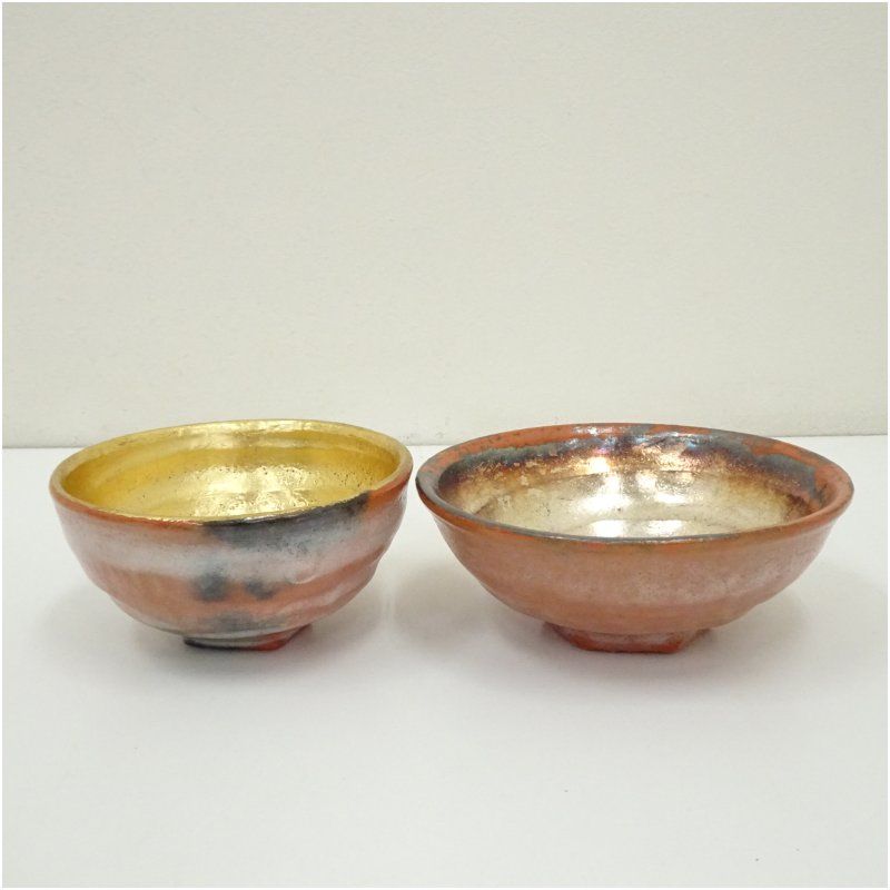 井上春峰造 赤楽蓬莱嶋台茶碗（共箱） 茶道 抹茶 おしゃれ 抹茶
