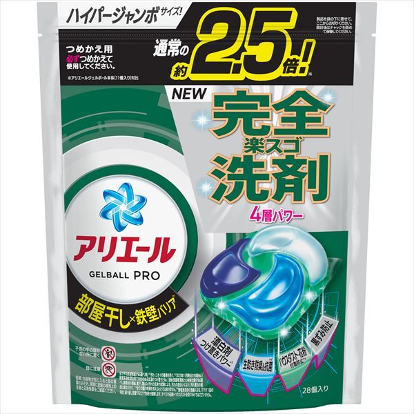 まとめ買い-10点セット アリエールジェルボールプロ部屋干し用つめかえハイパージャンボサイズ Ｐ＆Ｇ