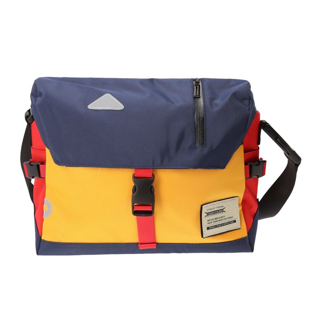 レッド×イエロー  メッセンジャーバッグ pmymebag002 メッセンジャーバッグ 大容量 メンズ メッセンジャーバック ショルダーバッグ サイドバッグ ボディーバッグ ショルダーバック ボディーバ