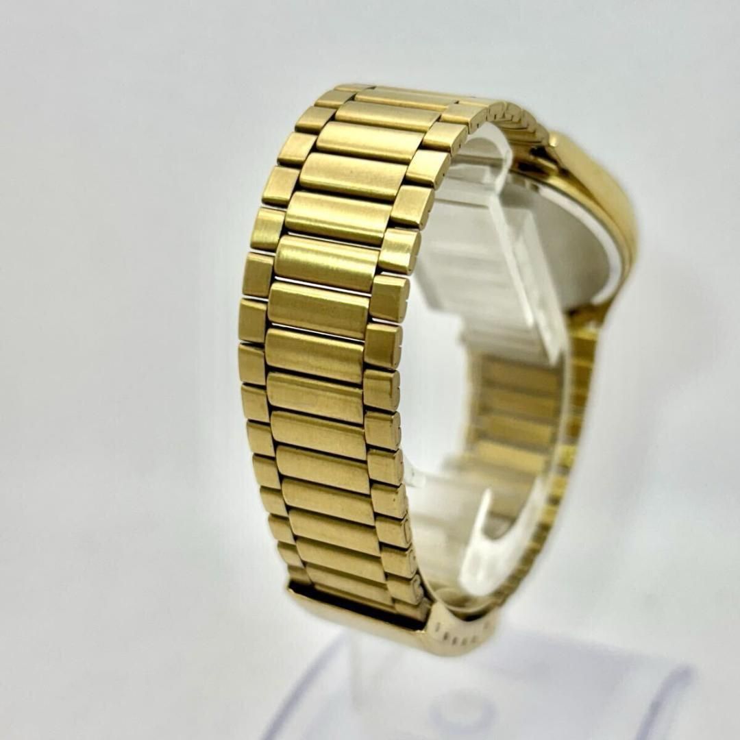 【美品 稼働】セイコー 腕時計 オーバル ゴールド ドレス 電池新品 純正ベルト 新品電池】 SEIKO セイコー メンズ 腕時計 ゴールド 純正ベルト