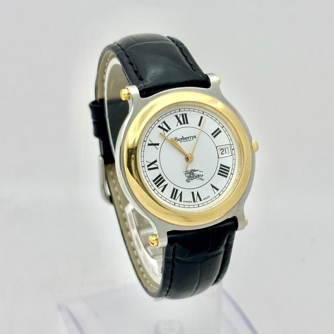 新品電池】Burberrys バーバリー メンズ 腕時計 ローマン 新品ベルト