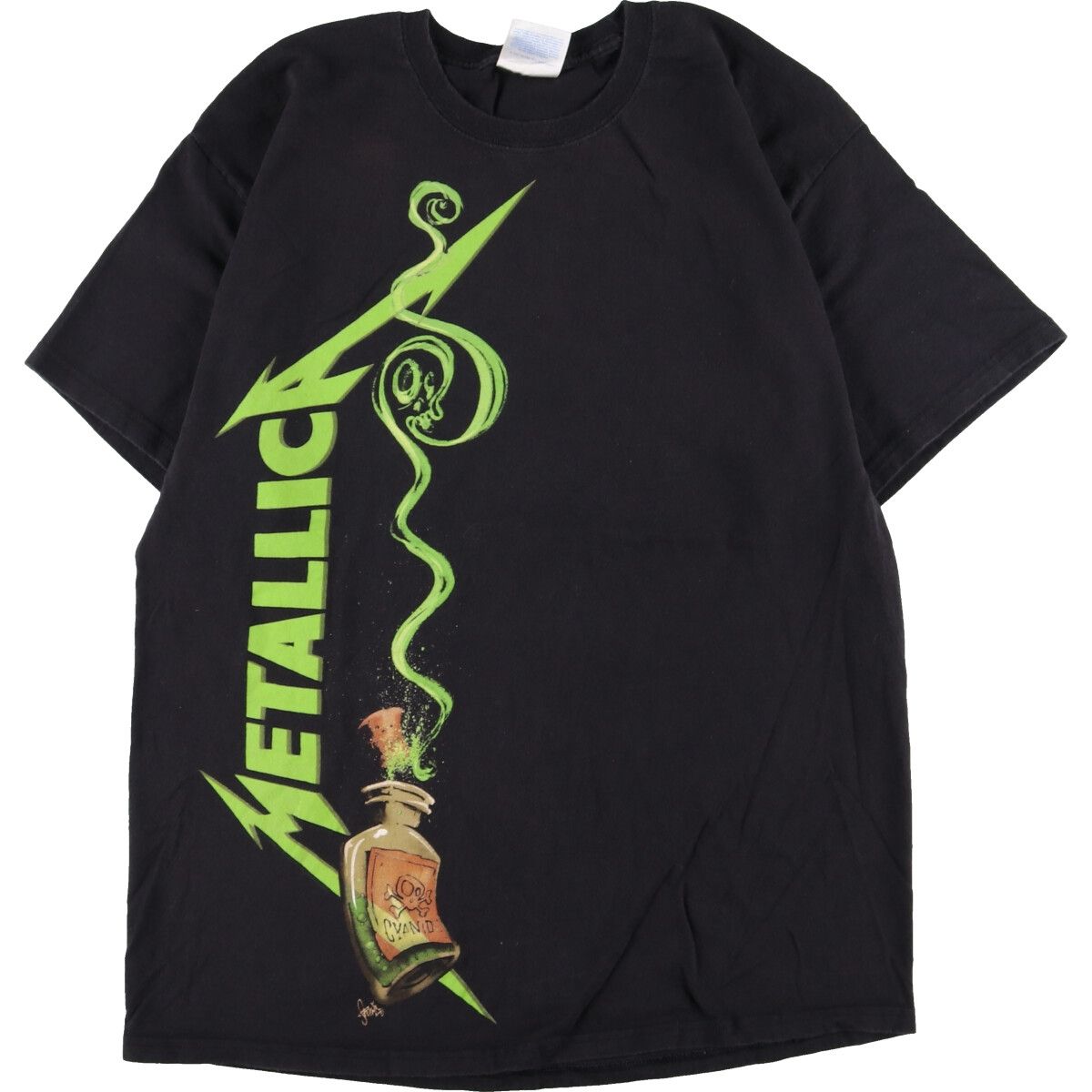 ヘインズ　メタリカ　両面プリント　バンド　ミュージックブラック　Tシャツ2XL Metallica T shirt メタリカ 両面プリント バンドTシャツ 古着
