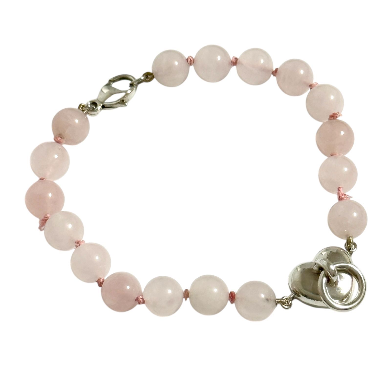 ティファニー レディース ハート ドアノッカー ブレスレット シルバー ピンク石