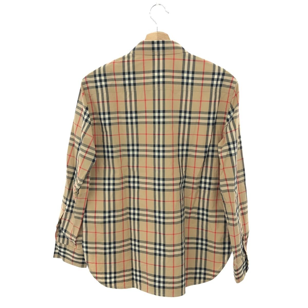 BURBERRY LONDON バーバリーロンドン ノバチェック柄シャツ ボタンダウン ブラウス サイズ:36  ベージュ  レディース 　240001128276 BURBERRY LONDON バーバリーロンドン ノバチェック柄シャツ ボタン
