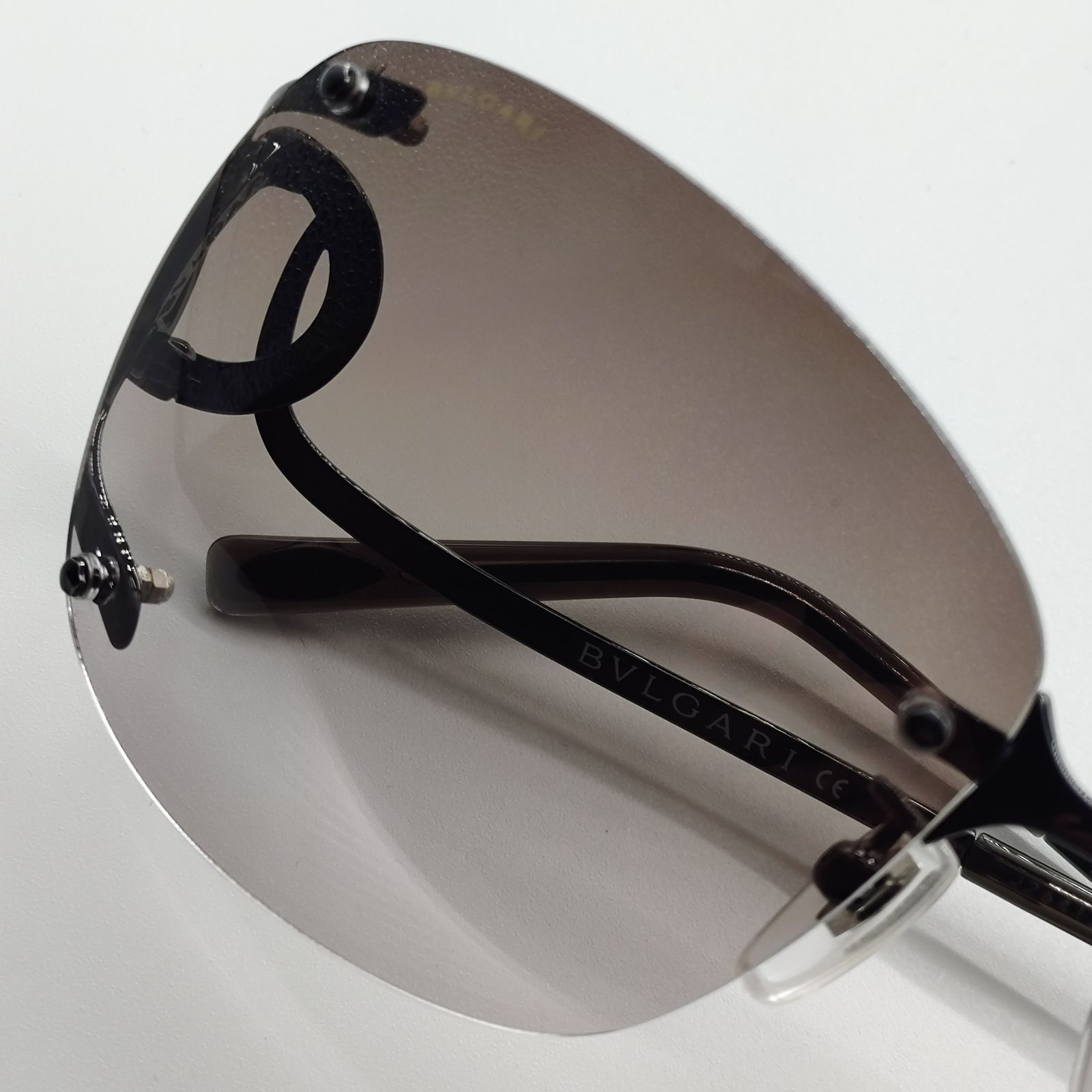 BVLGARI サングラス ブルガリ 6040 ブラウン系 ケース付き 中古品  