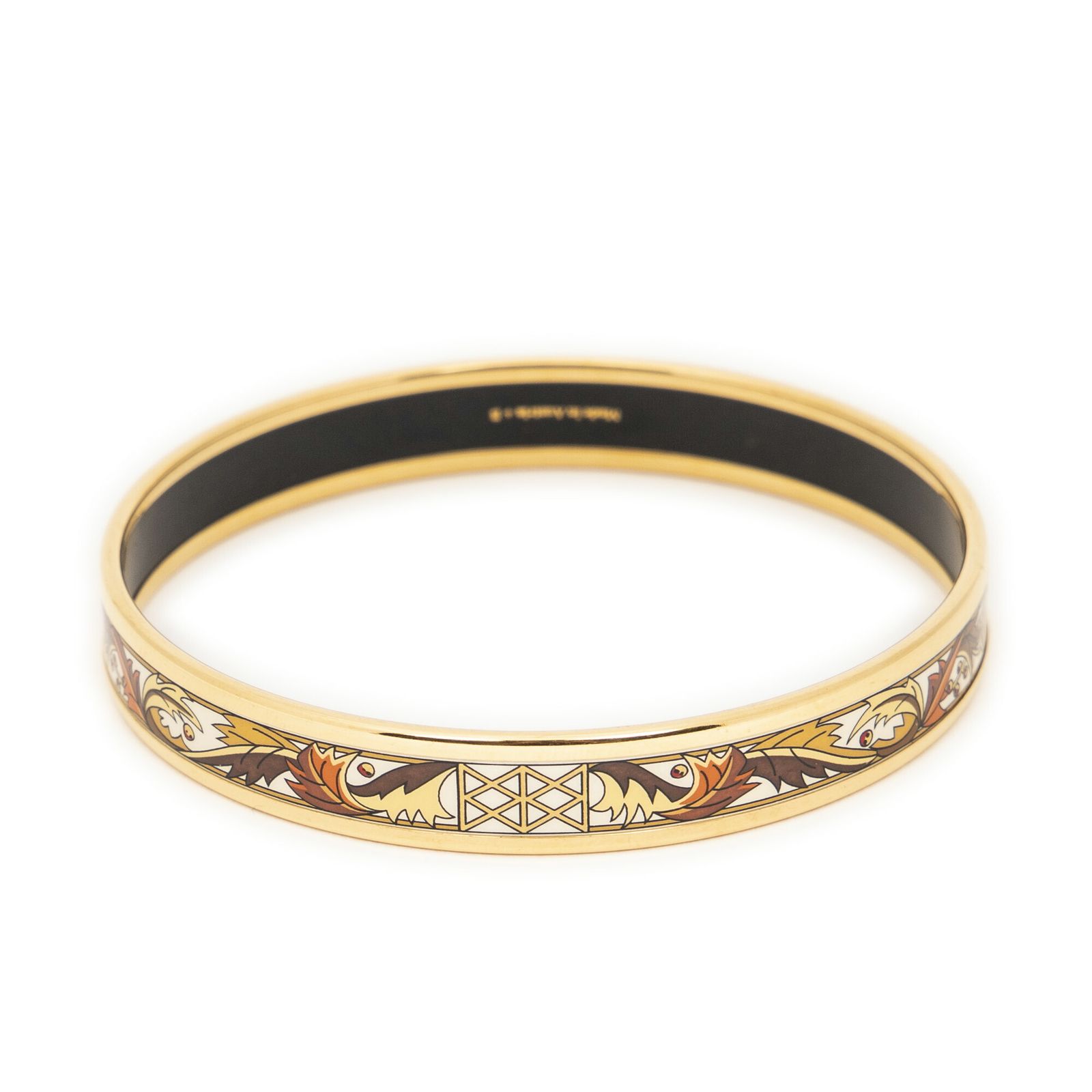 エルメスエナメルバングル茶色