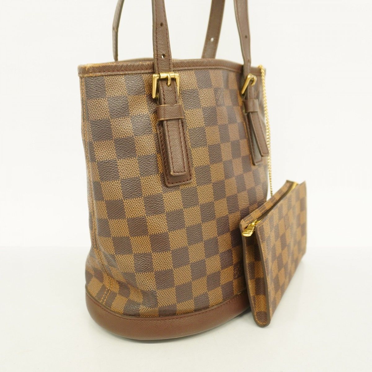 ルイヴィトン N42240 ダミエ マレ バケット トートバッグ 中古】ルイ