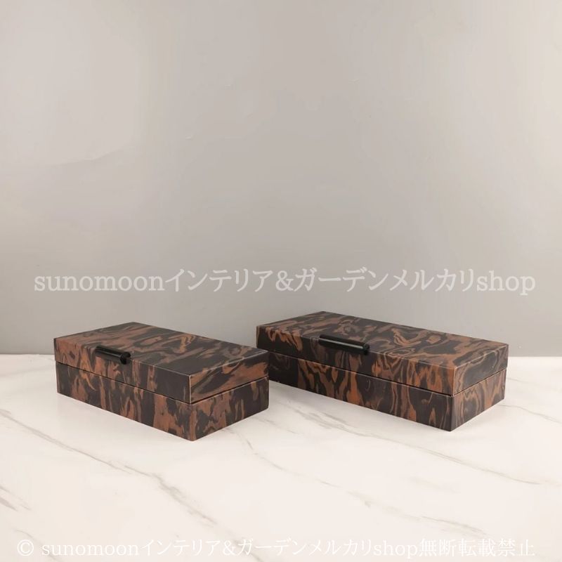 【新発売！】 ジュエリーボックス モダン 小物入れ ケース フェイクレザー 木製 おしゃれ かわいい デコレーションボックス コスメケース 多目的 収納 長方形 リビング 玄関