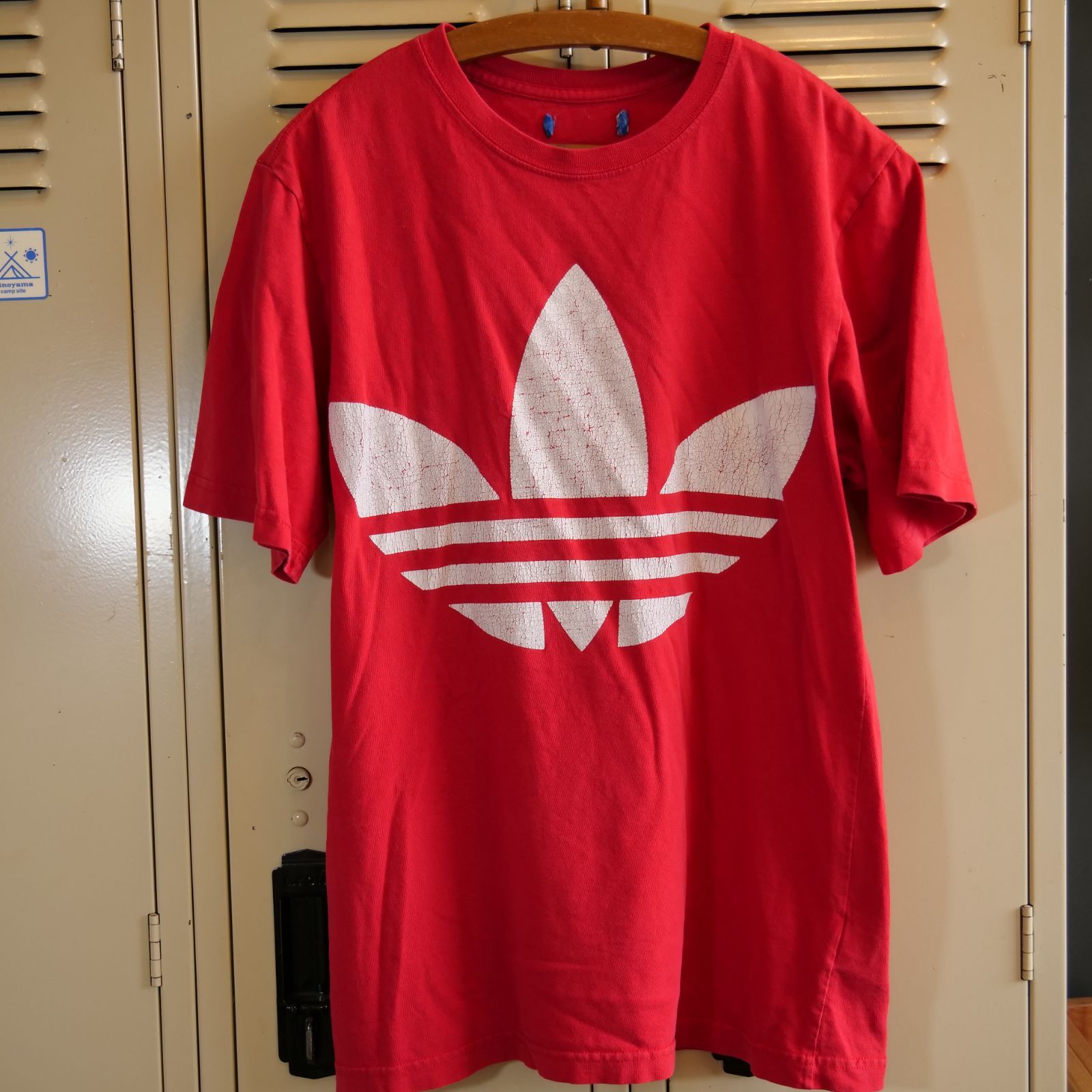 ADIDAS デカロゴTシャツ アディダス クラッキングプリント P - boy