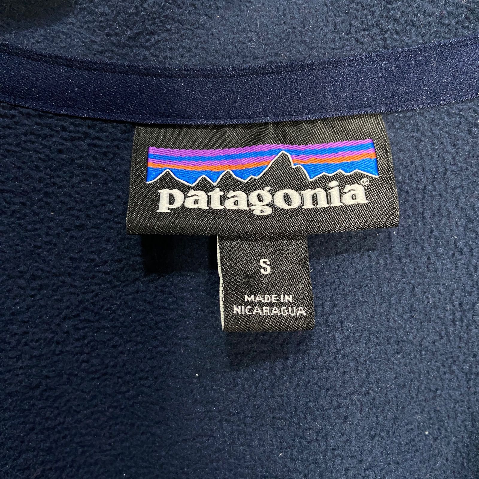 ☆patagonia☆パタゴニア☆マイクロD☆ハーフジップフリースプルオーバー☆企業ロゴ☆ワンポイントロゴ☆ネイビー☆S☆H24M - メルカリ