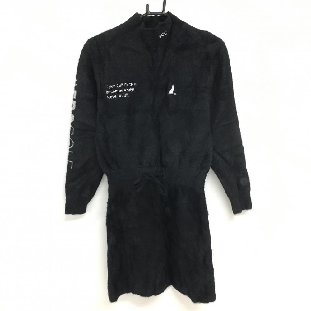 超美品】エフアールツー ハイネックニットワンピース 黒×白