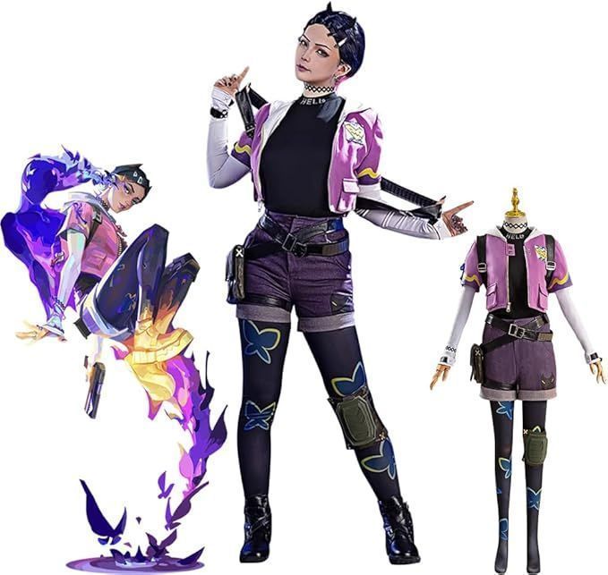 Clove ヴァロラント VALORANT コスプレ用衣装 変装 仮装 ウィッグ付き 豪華セット 変身 仮装 Cosplay 文化祭 学園祭 ハロウィン クリスマス 誕生日 忘年会