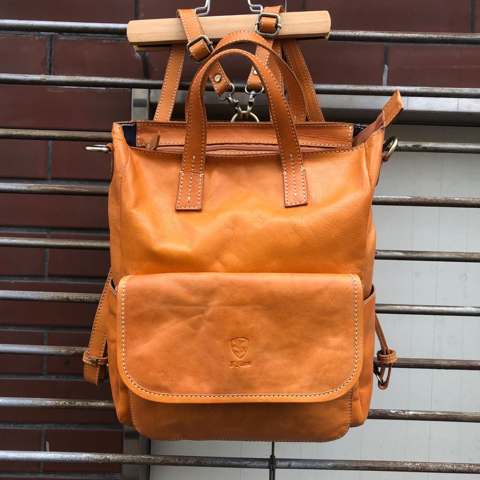 PEAKSPEAK『新品未使用』【牛革】(本革)3WAYリュック PEAKS PEAK PEAKSPEAK ピークスピーク 本革 3way ショルダー