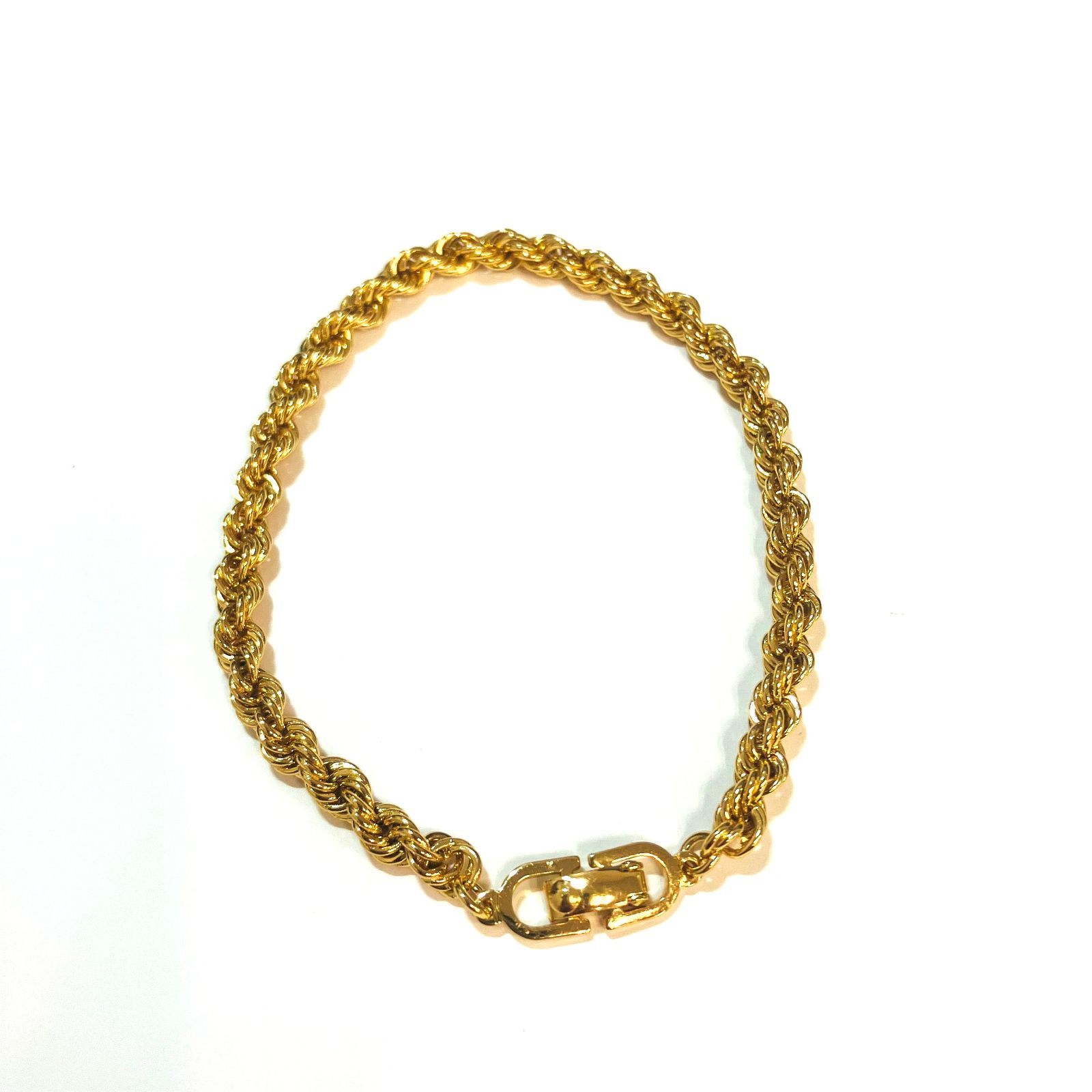 クリスチャンディオール　ブレスレット　ゴールド/金　ツイストチェーン Christian Dior クリスチャンディオール ツイスト チェーン