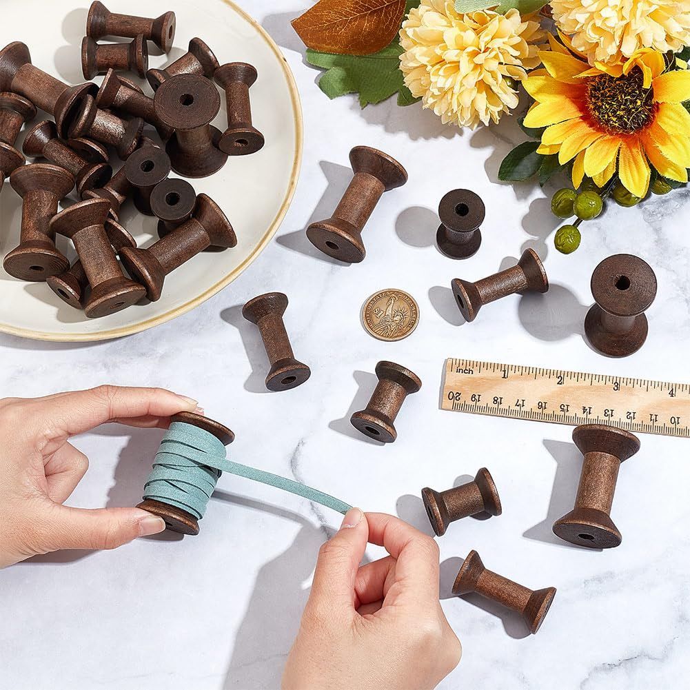 糸巻き　木製　13個 アンティーク木製糸巻きセット_004 | めぐる布市 ONLINE