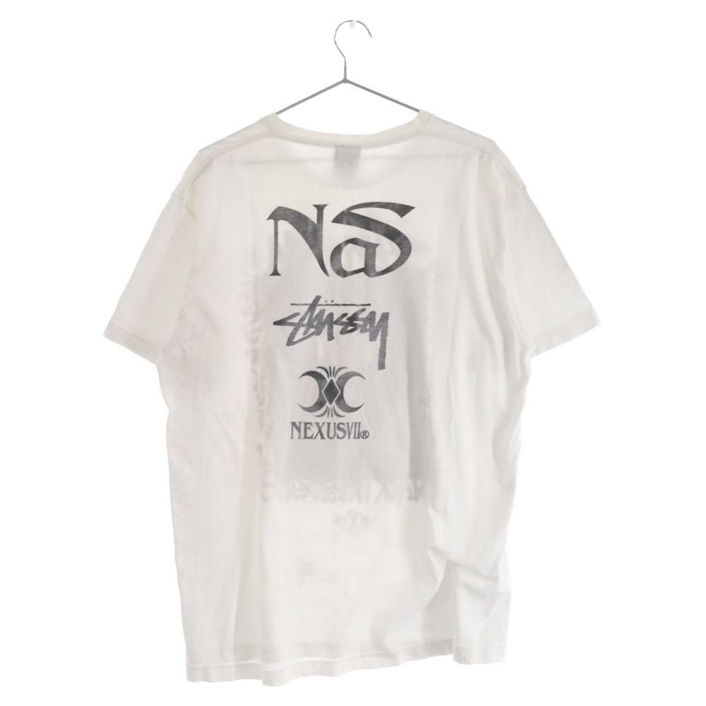 STUSSY (ステューシー) ×NEXUSVII NAS TEE ネクサスセブン ナズ フォトプリント 半袖Tシャツ ホワイト