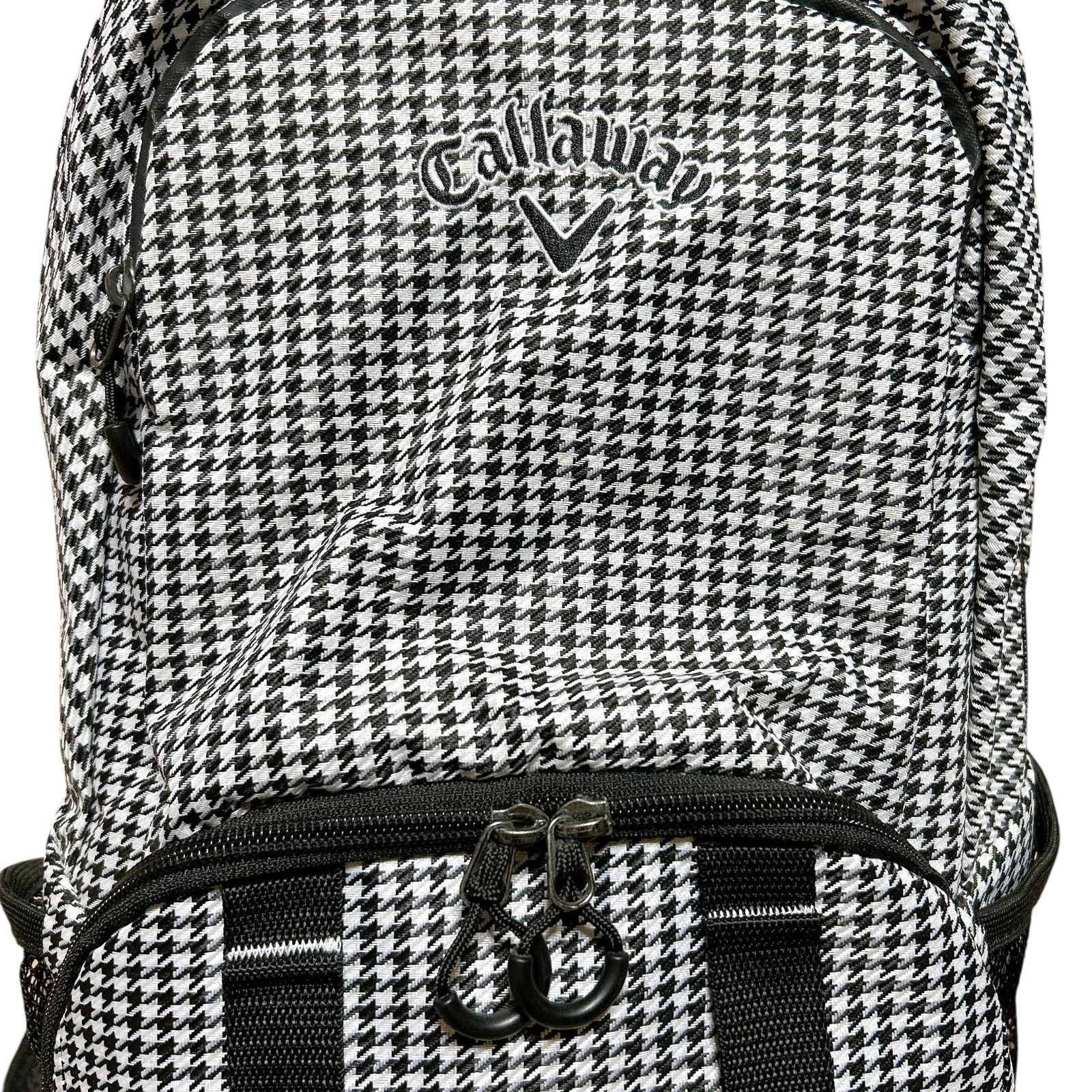 気に入る Callaway キャロウェイ ゴルフ バックパック リュックサック 千鳥柄 ブラック系 3層 大容量 KH1607 ゴルフバッグ 限定アイテム入荷。