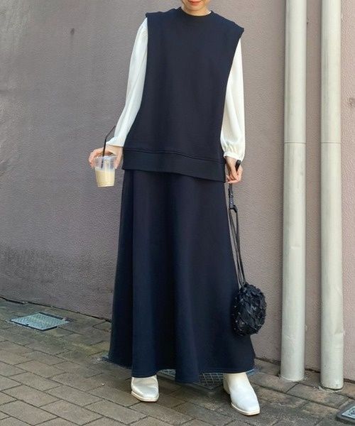 即日発送 アメリ MANY WAY TRIO SWEAT DRESS セットアップ 洗える ブラック Мサイズ