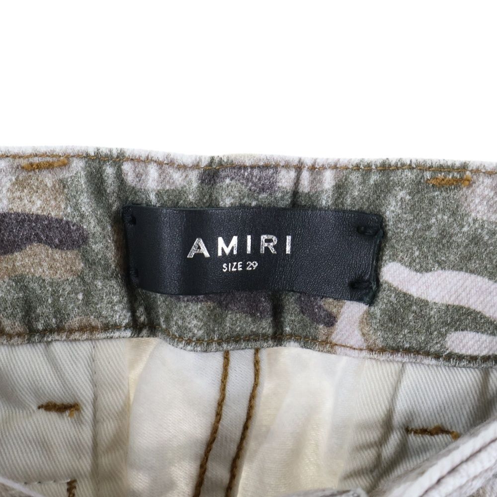 AMIRI (アミリ) M65 CARGO KICK FLARE カモフラ ロゴプレート付き