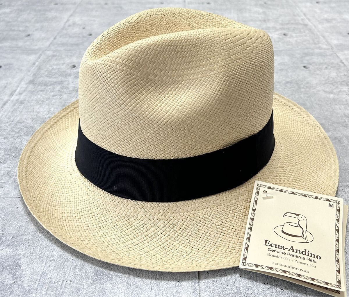 美品エクアドル製Ecua Andino Hats エクアアンディーノ 麦わら帽子 Ecua-Andino - Ecua-Andino Hats エクアドル製 パナマハット