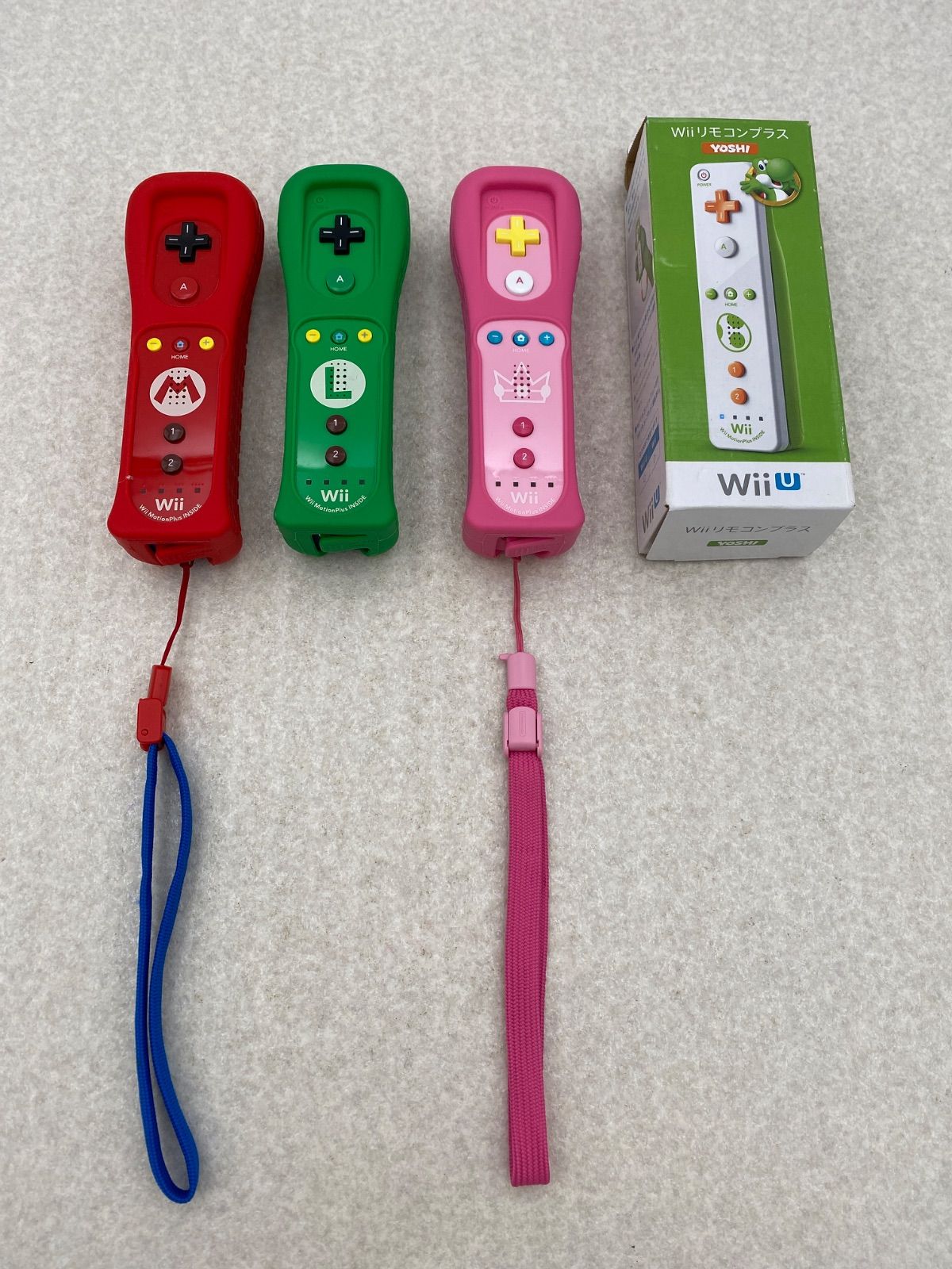 Wiiリモコンプラス マリオ ルイージ ピーチ ヨッシ― ４点