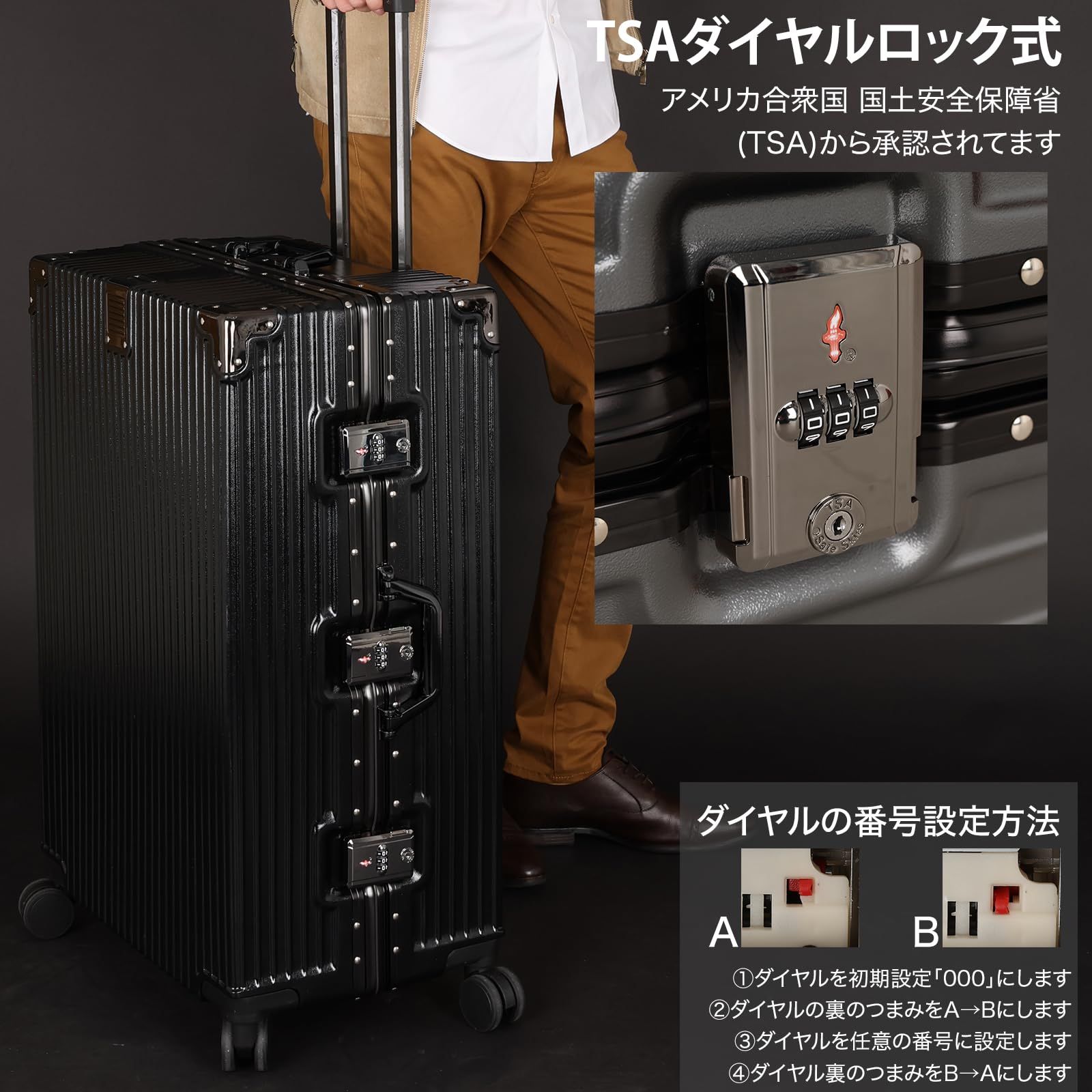 【未使用】　[fofo] 軽量！スーツケース キャリーケース ホワイト) 機内持込) (Sサイズ(40L/ 旅行 大型 機内持ち込み