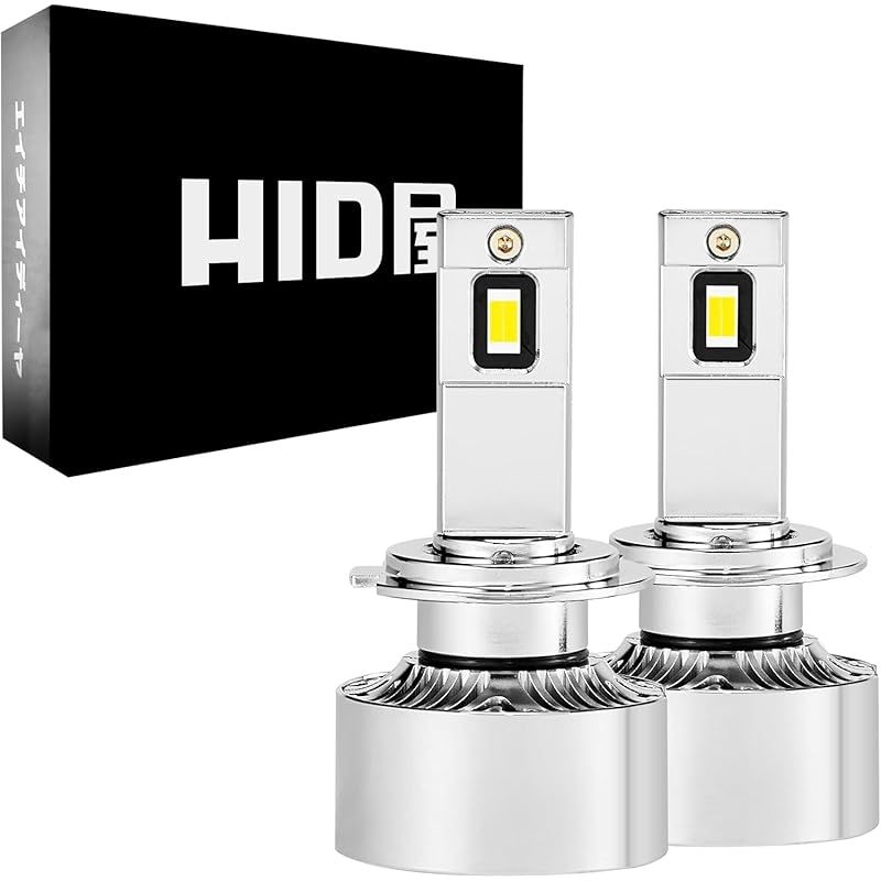 HID屋 H7 LED ヘッドライト 68400cd カンデラ 65W HID級の明るさ 爆光 ホワイト 6500k 車検対応 2本1セット Qシリーズ プラチナ