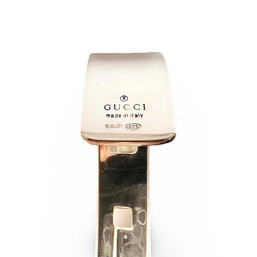 GUCCI グッチ シルバー 925 オープン バングル レディース