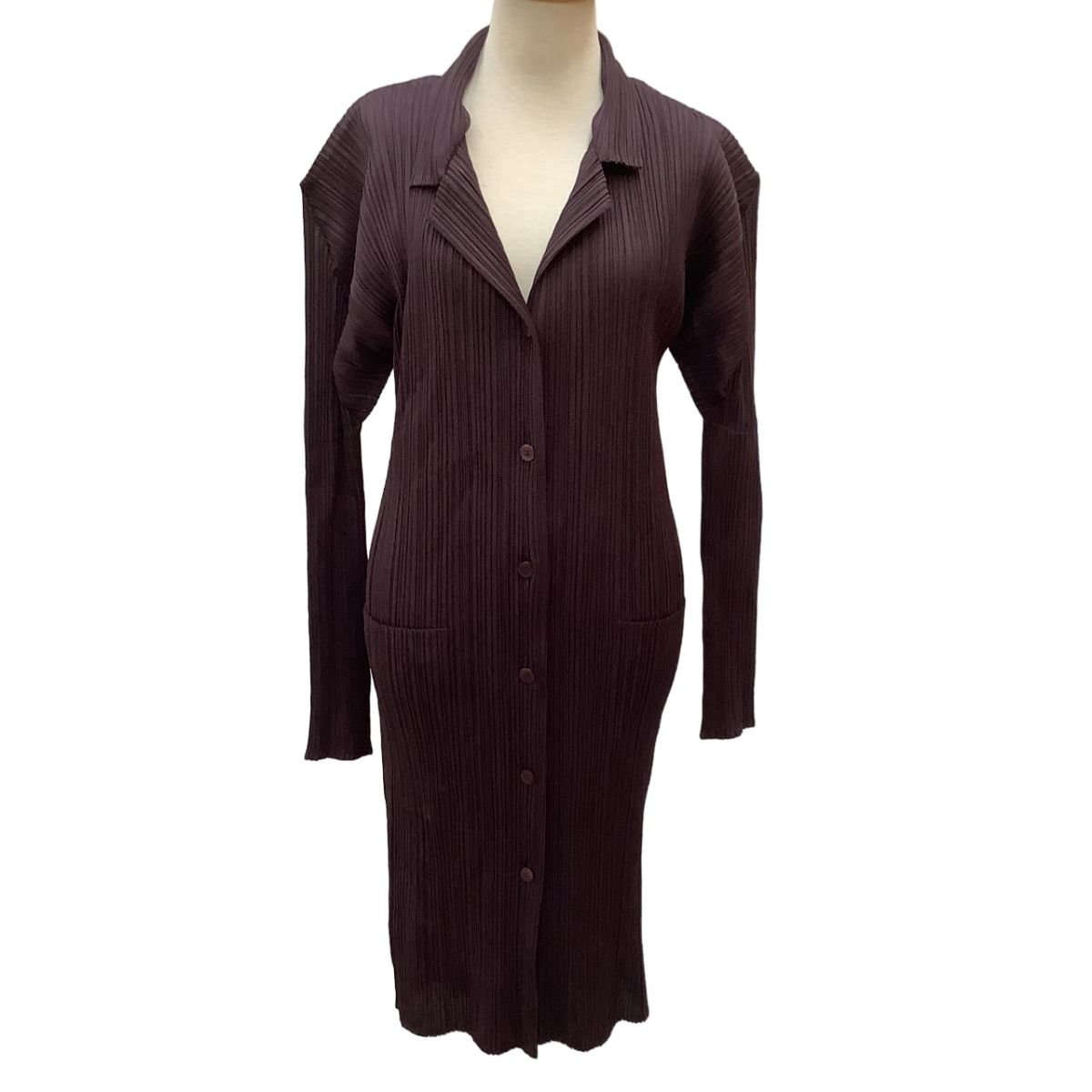 美品 イッセイミヤケ ISSEY MIYAKE スチーム ロングジャケットあ ♪♪ISSEY MIYAKE イッセイミヤケ PLEATS PLEASE ロング