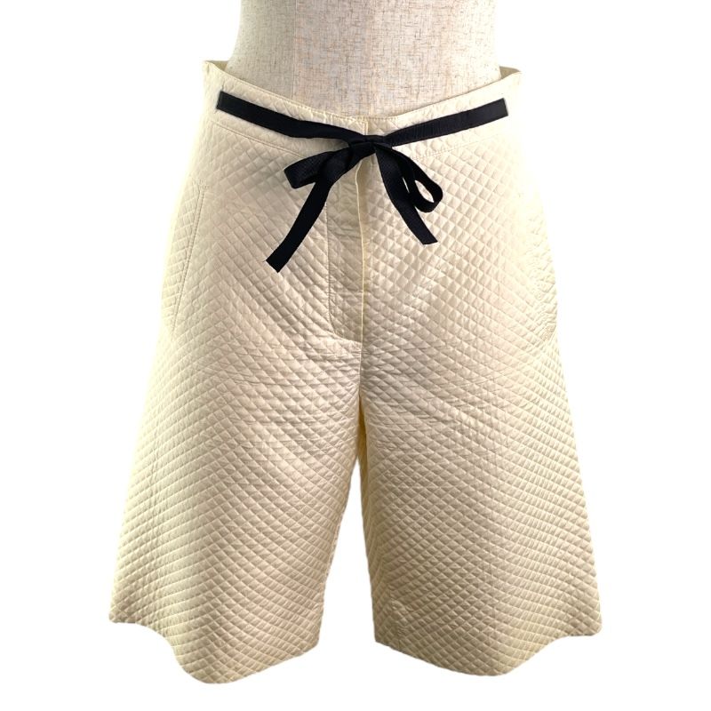 クリスチャン ディオール Christian Dior キルティングショートパンツ 5E21410A1722 クリーム シルク レディース ショートパンツ