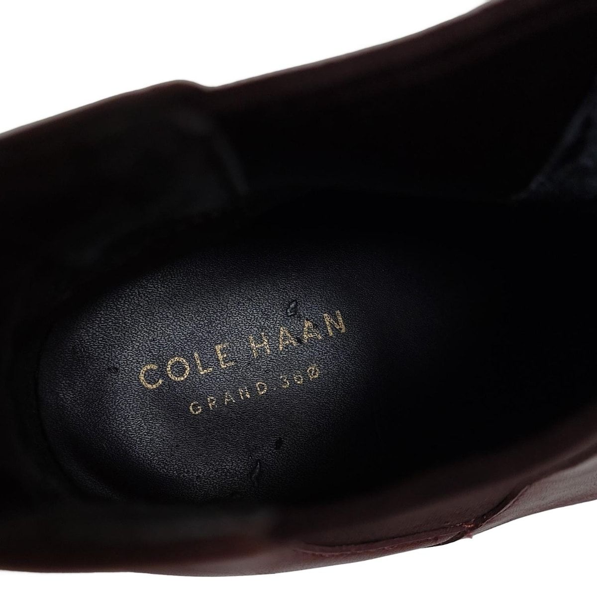 Cole Hann ダークブラウン レザー ジッパー付き ショートブーツ Cole Hann ダークブラウン レザー ジッパー付き ショートブーツ