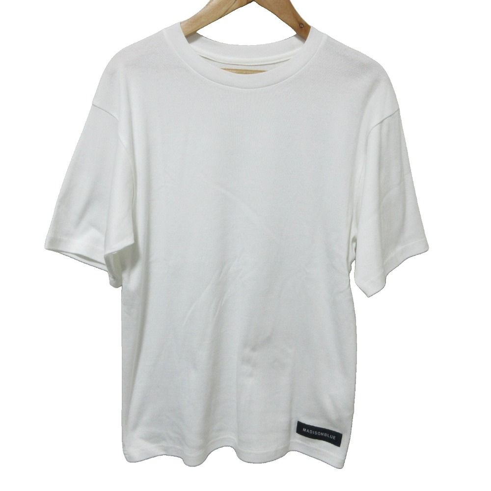 MADISONBLUE マディソンブルー　Tシャツ　カットソー　白 美品 24AW MADISONBLUE マディソンブルー BASIC CREW NECK TEE