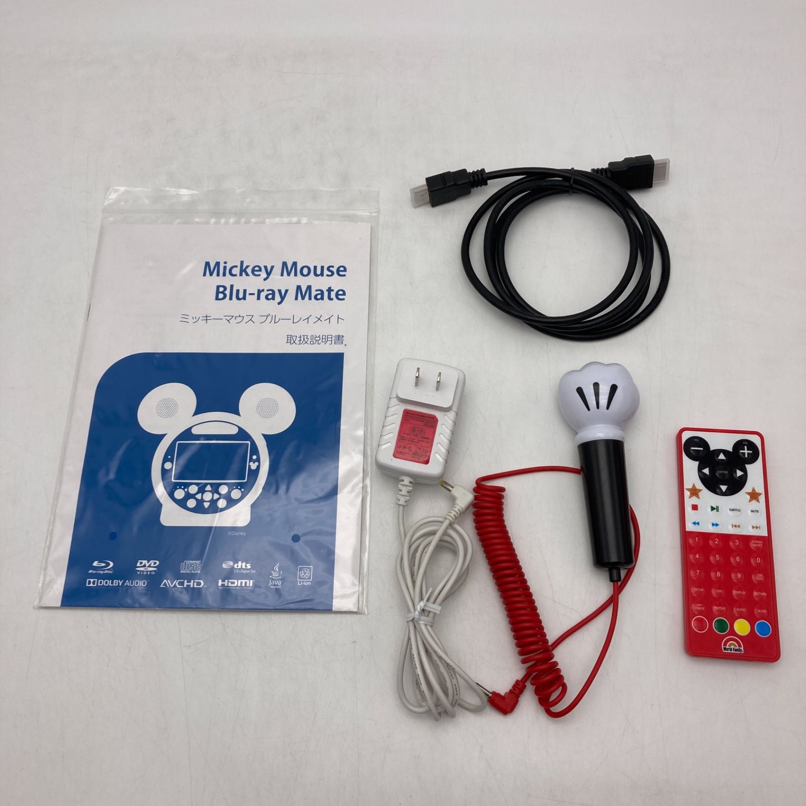 2022年購入 ミッキーメイト　Blu-rayプレイヤー　DWE　中古 ジャンク2022年購入ミッキーメイト ポータブルBlu-rayプレーヤー