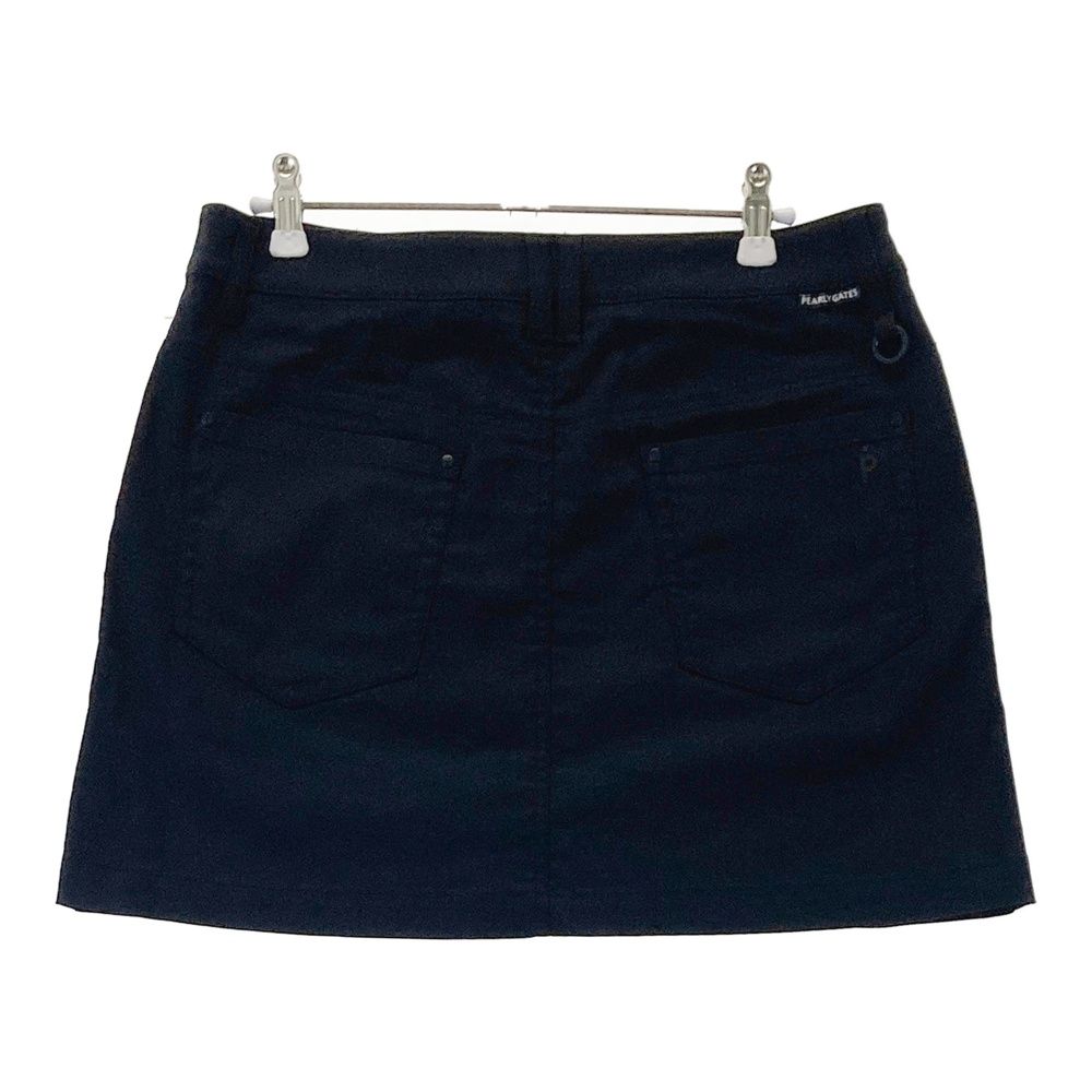 サイズ 2 PEARLY GATES パーリーゲイツ モデル フロントロゴ ストレッチスカート ネイビー系 240101518128 ゴルフウェア レディース ストスト