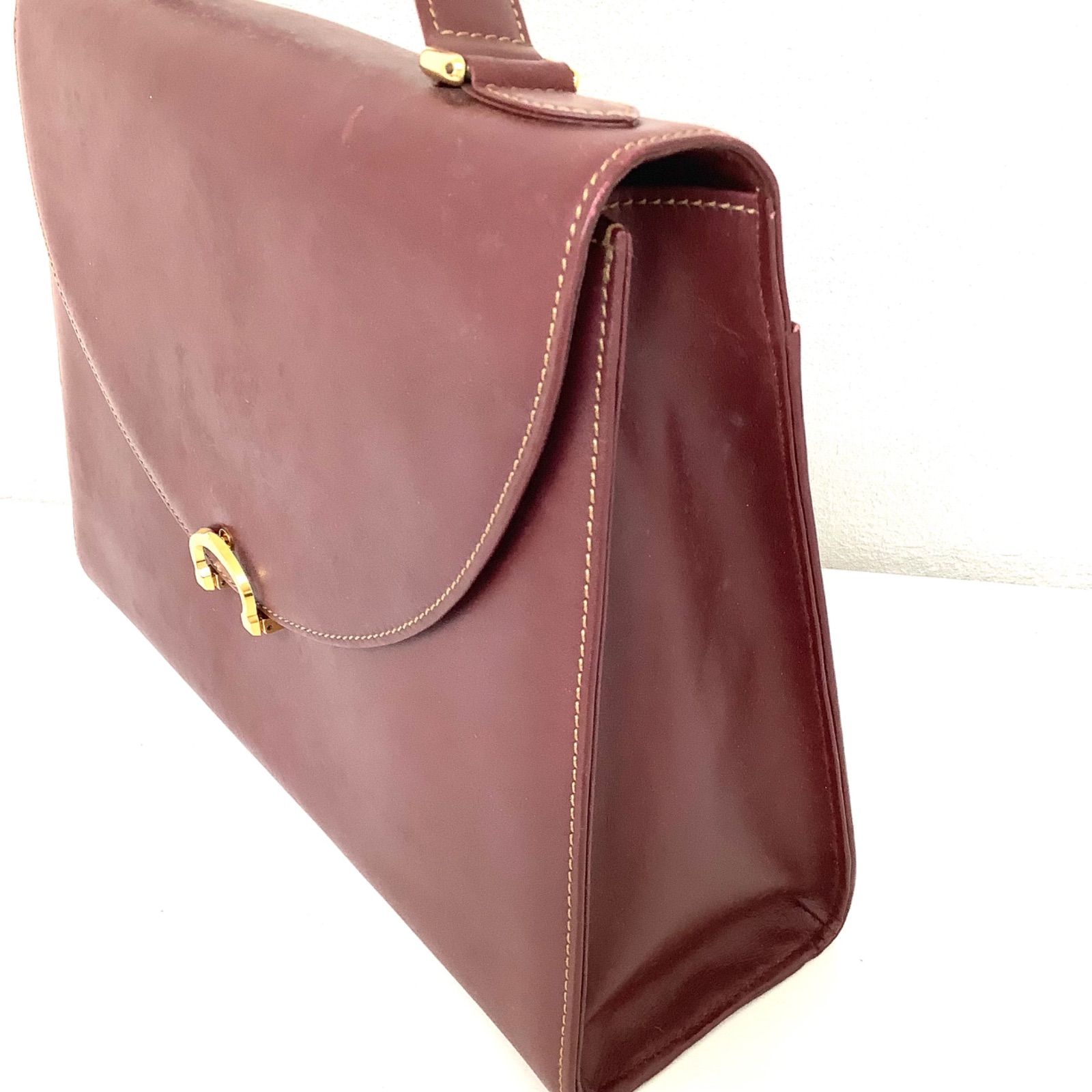 美品✨カルティエ マストライン ハンドバッグ レザー ゴールド金具 保存袋付き Cartier カルティエ マストライン ハンドバッグ レザー ゴールド