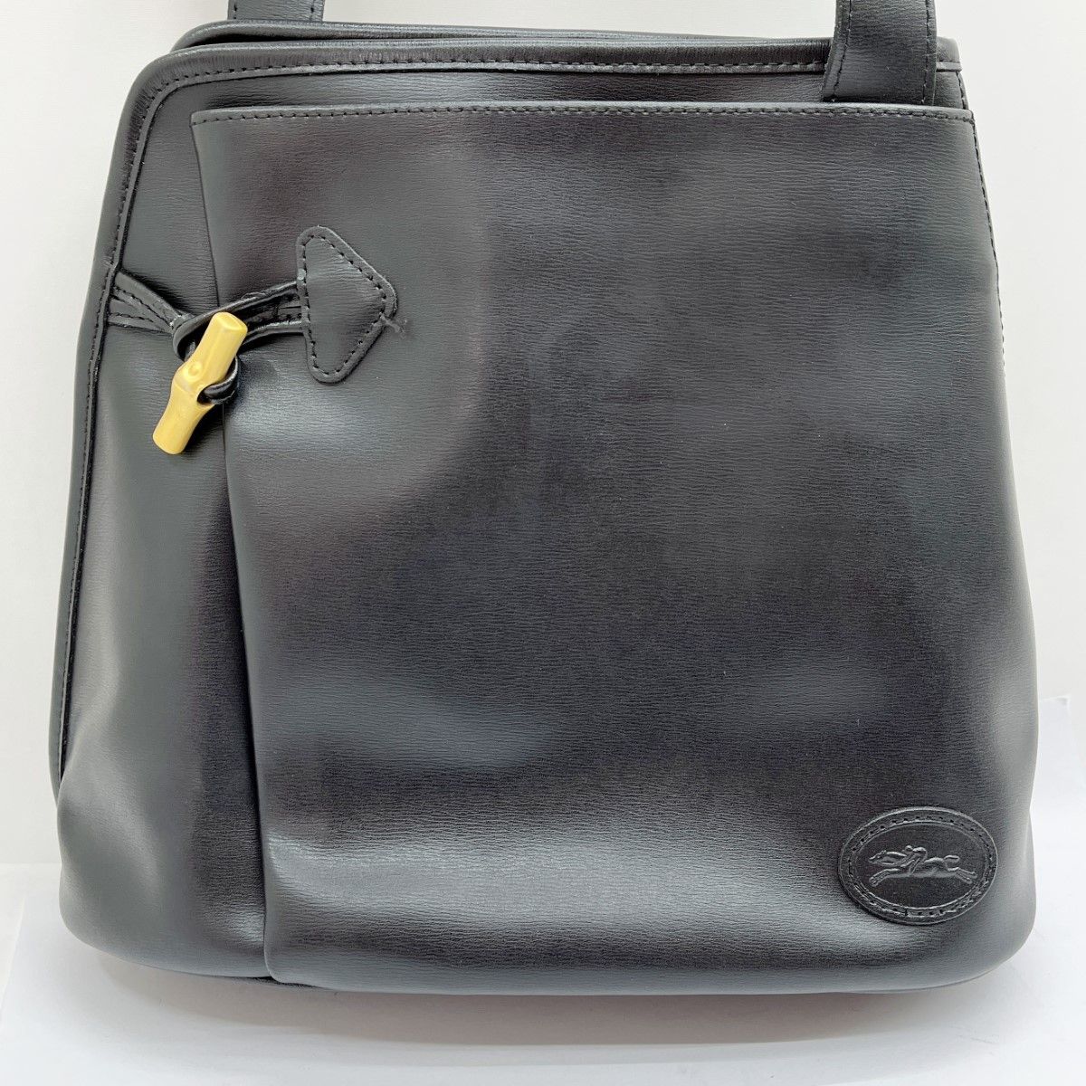 ◇◇Longchamp ロンシャン ショルダーバッグ オールド レザー バンブー  