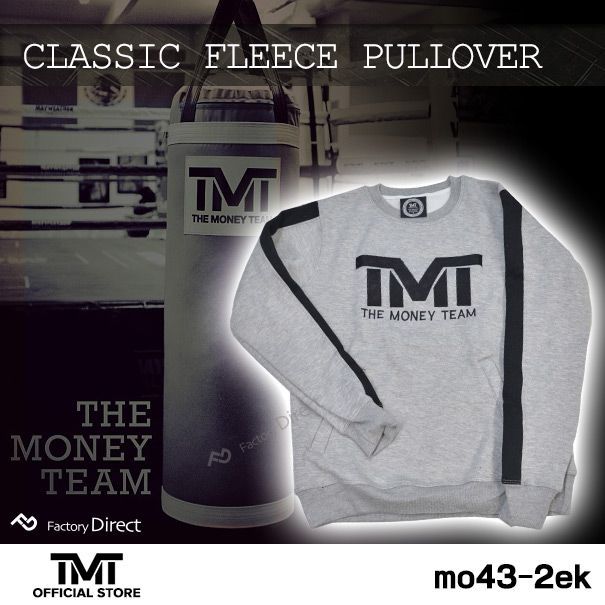 tmt-mo43-2ek (Mサイズ) THE MONEY TEAM ザ・マネーチーム トレーナー CLASSIC FLEECE PULLOVER  灰色ベース×黒ロゴ フロイド・メイウェザー ボクシング メンズ プリント アメリカ TMT WBC WBA( メ - メルカリ