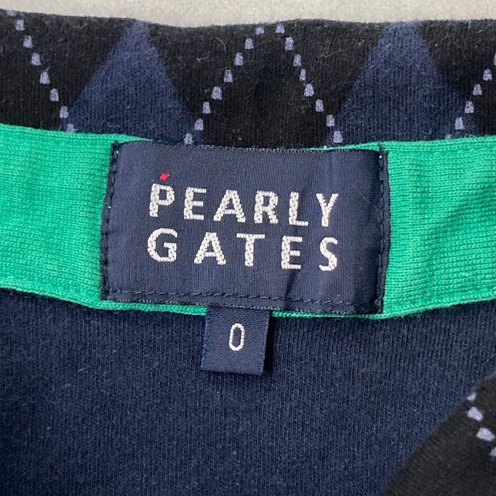 サイズ：0 PEARLY GATES パーリーゲイツ 半袖ワンピース アーガイル柄