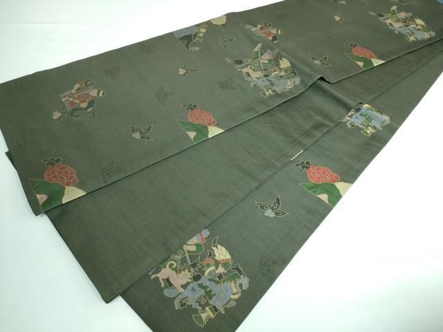 平和屋本店□極上 名門木屋太 今河織物 六通柄袋帯 人