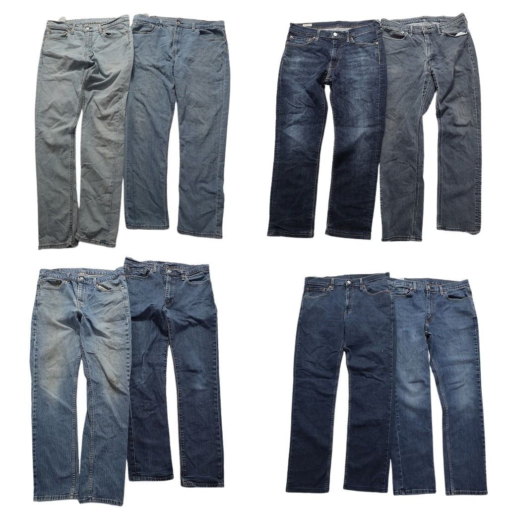 古着卸 リーバイス 511 デニム パンツ 8枚セット メンズ 38 |36 アメカジ フェード 革パッチ 古着 NA3481