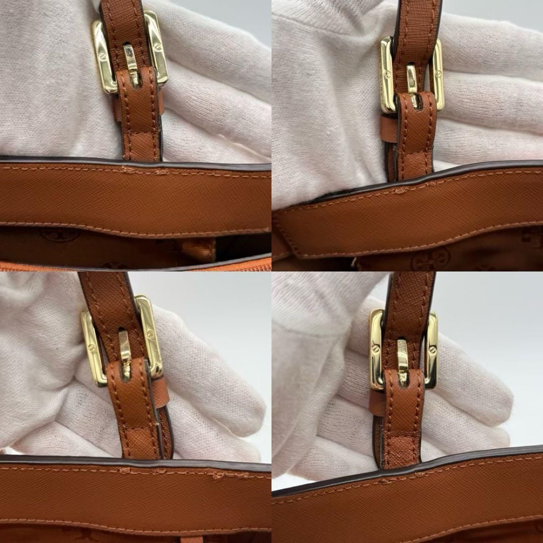【美品】Tory Burch Emerson トートバック セミショルダー 茶 美品】Tory Burch Emerson トートバック セミショルダー 茶