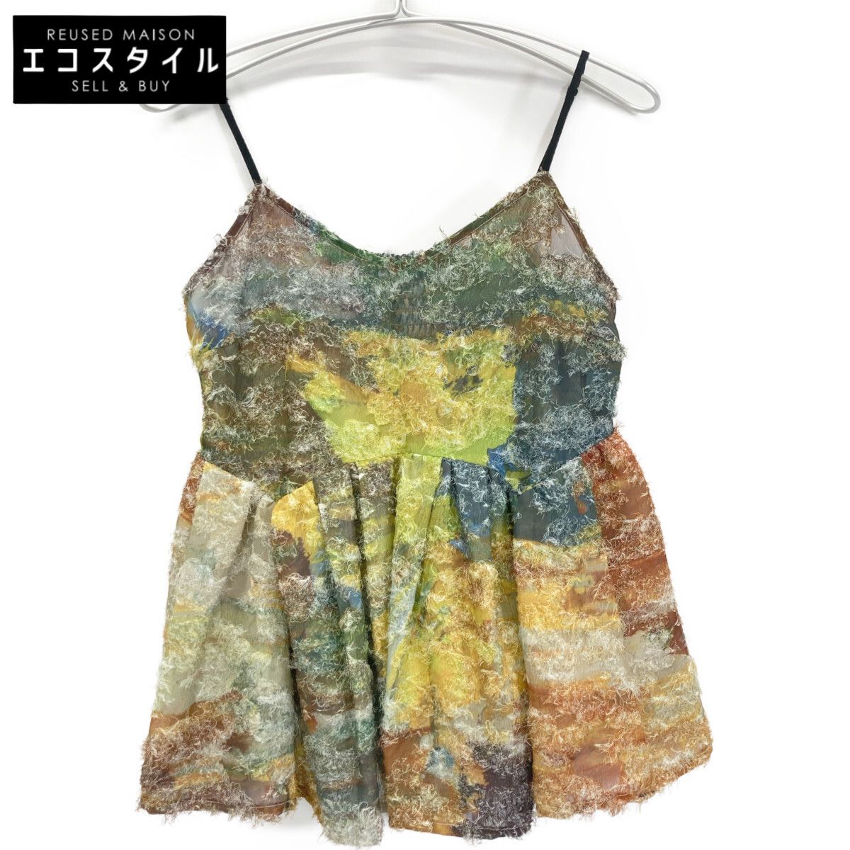 AMERI アメリ 02410440710 MEDI RACHEL FLUFFY ART CAMISOLE 総柄 キャミソール| M