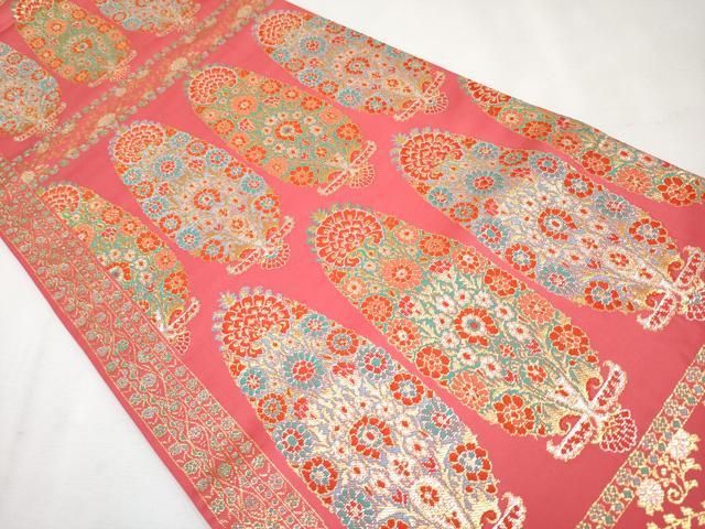 平和屋本店□極上 龍村晋謹製 全通柄袋帯 唐織 波斯聖樹文錦 金銀糸  