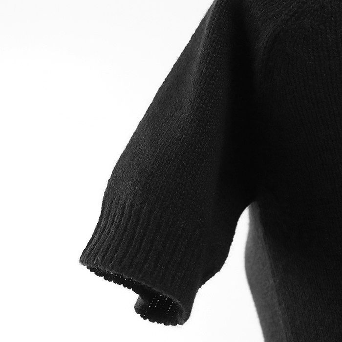 PRADA - 【美品】PRADA プラダ セーター 2020年製 ニット クロップ カシミヤ100% クルーネック ショートスリーブ 半袖 トップス レディース サイズ 36 ブラック 黒 イタリア製 P24Q0Q S192 1UXD 美品】PRADA プラダ セーター 2020年製 ニット クロップ