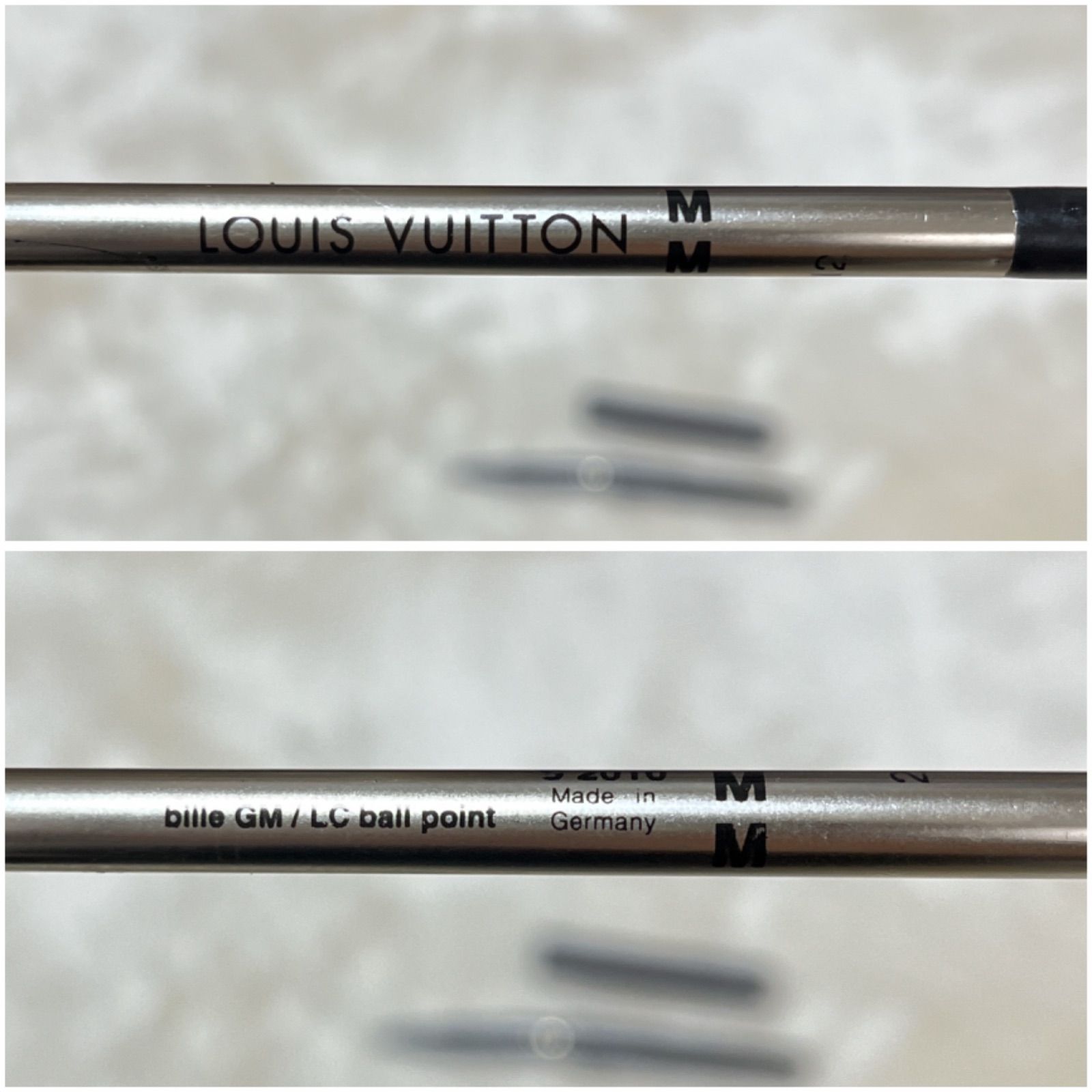 美品 ルイヴィトン ペン LOUIS VUITTON ジェット・リーニュ ボールペン シルバーグレー ツイスト式 シルバー金具 JJS01674
