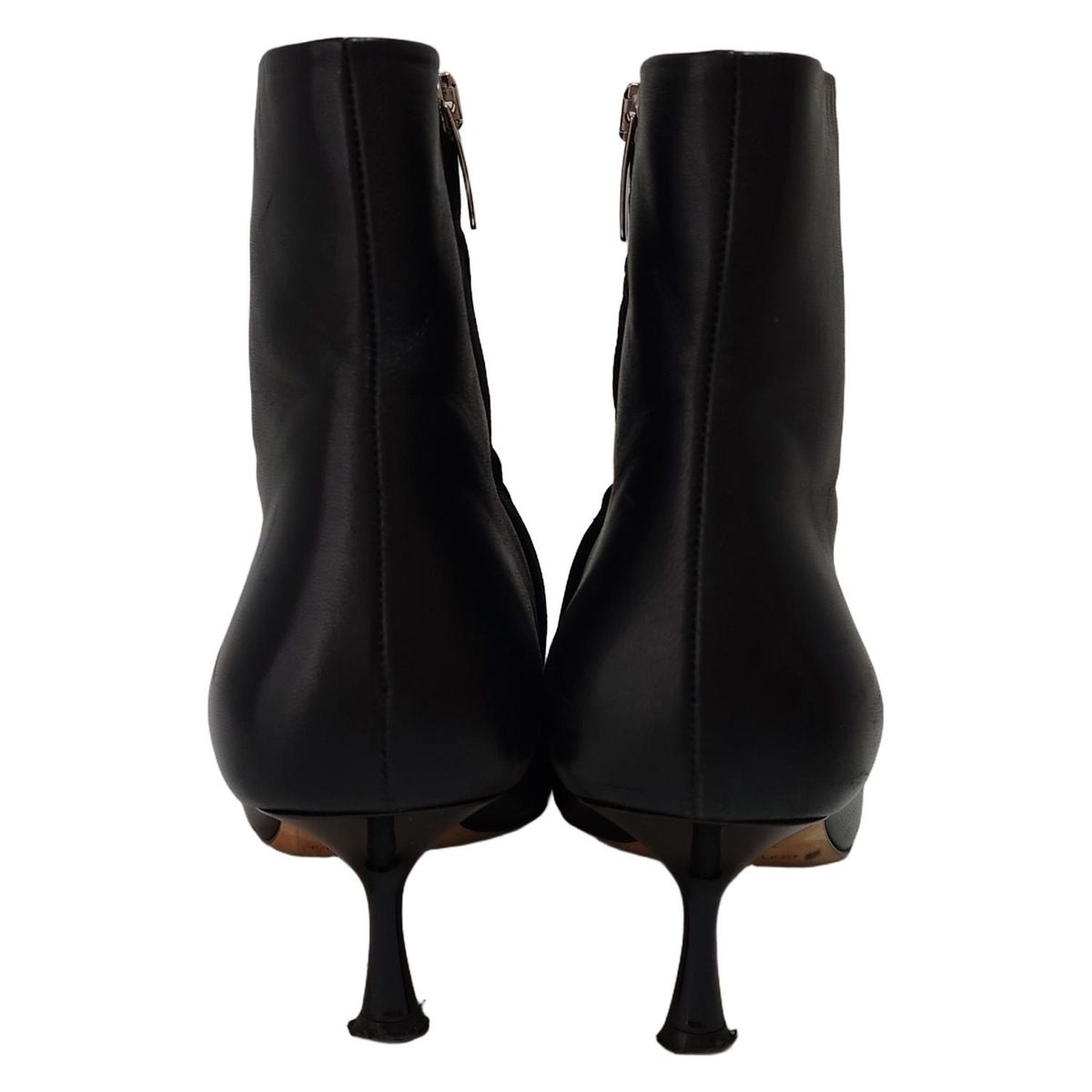 sergio rossi セルジオロッシ ショートブーツ 38 レディース - 黒 レザー KIN-KAAI_COM