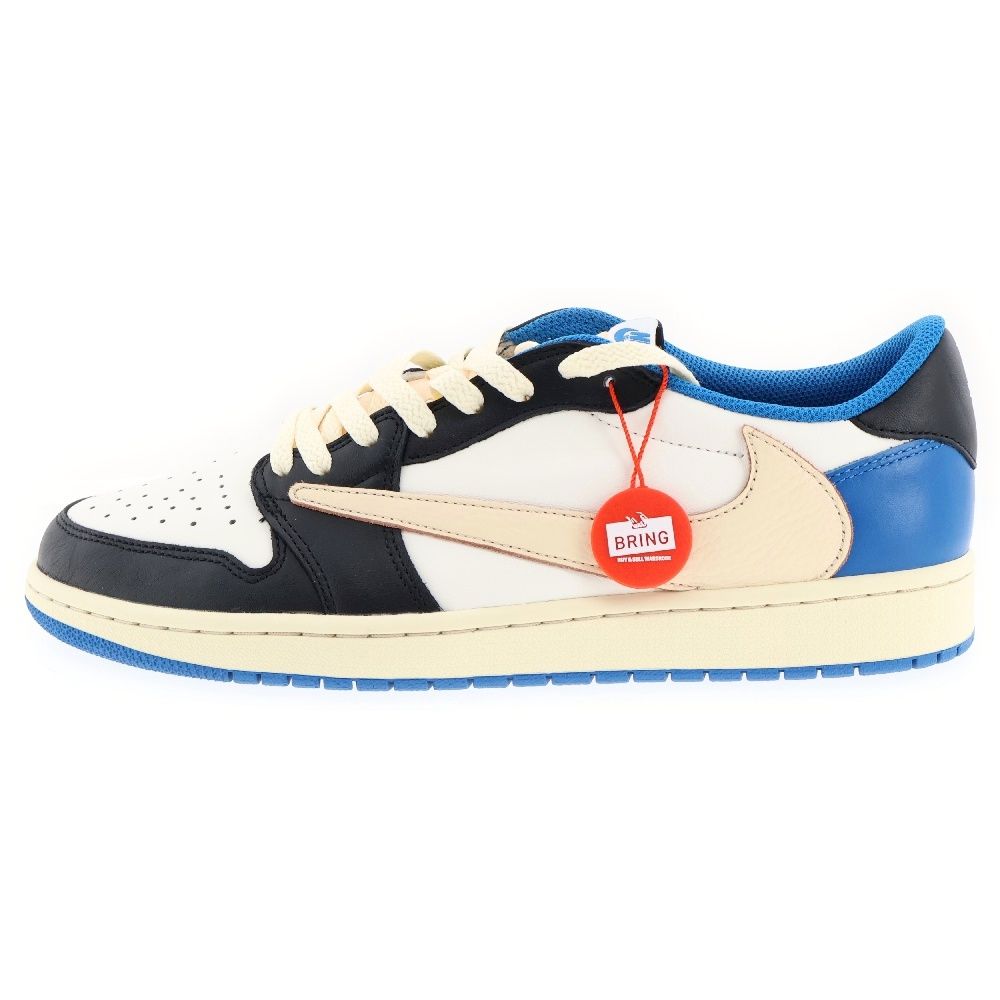 NIKE (ナイキ) ×TRAVIS SCOTT FRAGMENT DESIGN AIR JORDAN 1 LOW OG SP トラヴィススコット フラグメント エアジョーダン ローカット ホワイト/ブルー/ブラック DM7866-140